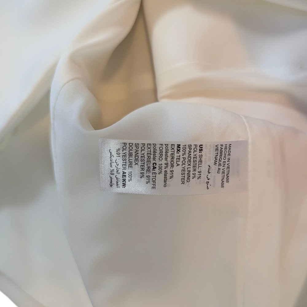 White House Black Market White Bell Sleeve Open Front Blazer Jacket Size 8 - Picture 13 of 14